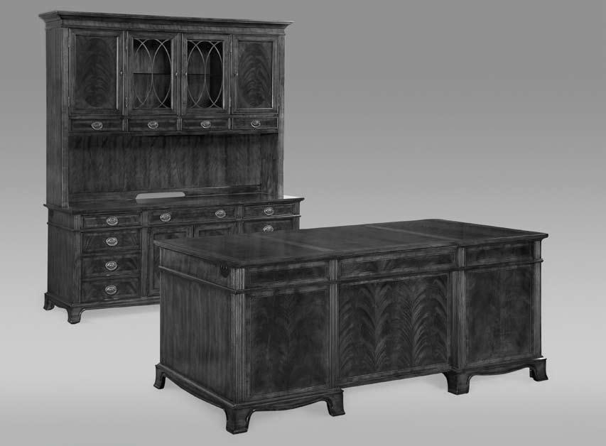 Hawthorne 7994 7994 Medium Walnut finish VENEER Replica of the 18th century Federal design updated for today s office requirements.
