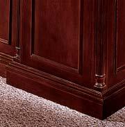 Veneer tops are detailed with decorative cherry inlay veneer and walnut banding with a UV finish.