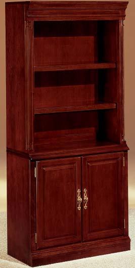 K E S W I C K VENEER / LAMINATE COLLECTION 7990 EXECUTIVE TWO-DOOR CABINET 7990-14 W36 D24 H30 Two-door cabinet with one adjustable shelf OPEN BOOKCASE CENTER