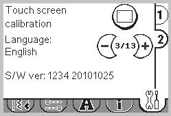 Touch - and + to set the twin needle width. The selected width is shown in the twin needle icon.