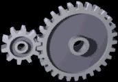 Chapter 5 Gear devices can change the speed, magnitude, and direction of a power source. The most Two meshing gears transmitting rotational motion. Note that the smaller gear is rotating faster.