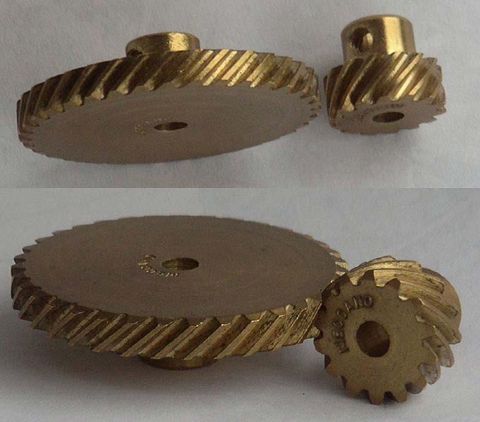 Helical Helical gears Top: parallel configuration Bottom: crossed configuration Helical gears offer a refinement over spur gears.