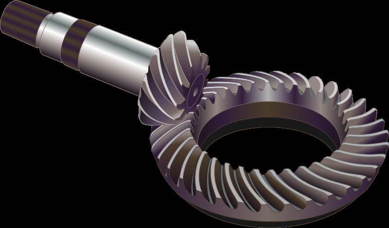 Stable double helical gears can be directly interchanged with spur gears without any need for different bearings.