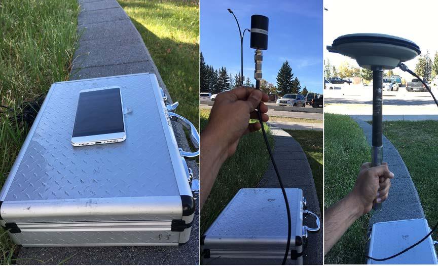DATA COLLECTION III: OPEN SKY TEST WITH INTERNAL AND TWO EXTERNAL ANTENNAS The third data set was collected in an open-sky location over a period of 12 minutes with the antenna configurations