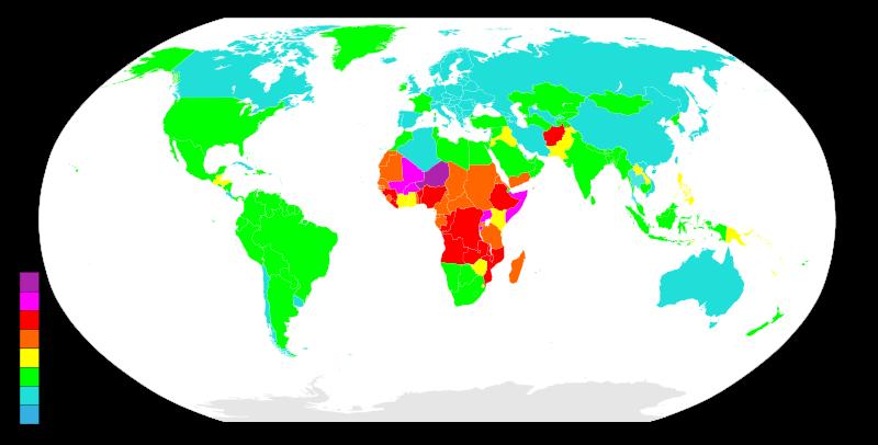 Lesson 2. Natural change in population and its evolution throught history. 2.2. Fertility rate. 7-8 6-7 5-6 5-4 4-3 3-2 2-1 0-1 Fertility rate (F.R.).