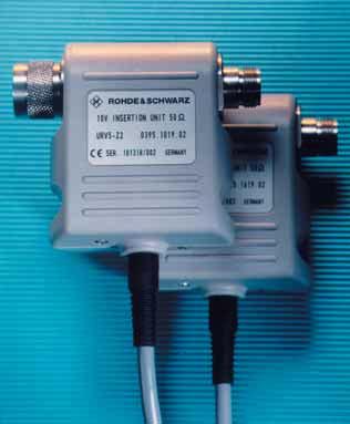 Insertion Units URV5-Z2 and URV5-Z4 The Insertion Units URV5-Z2 and URV5-Z4 are used for uninterrupted level measurements between source and load and for terminated power measurements.