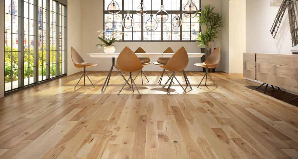 Solid Hickory Engineered SELECT & BETTER Hickory is considered to be the hardest North American Species. Also known as Pecan, its heartwood is tan to reddish brown.