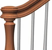 With each stair group we show suggested handrails but our full handrail offering is on pages 151-154.