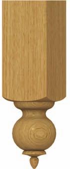 All of our newels and balusters are available with Octagon Bottom Block (OBB).