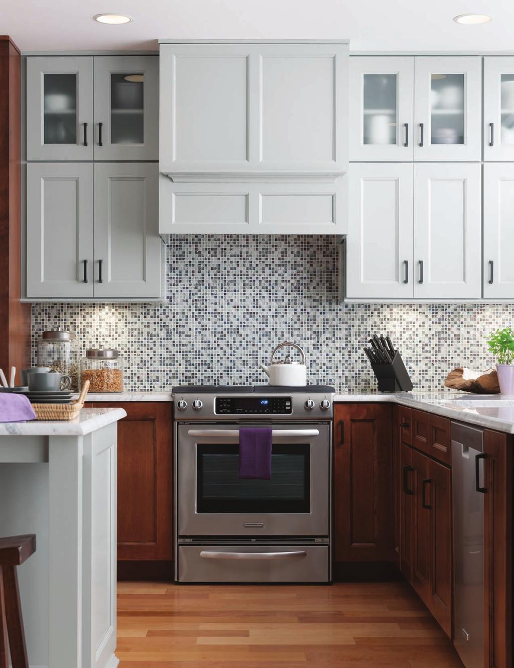 Fit your budget. Get the look you want at a price you can afford. D DELUXE Deluxe offers the ability to modify your cabinets the way you want.