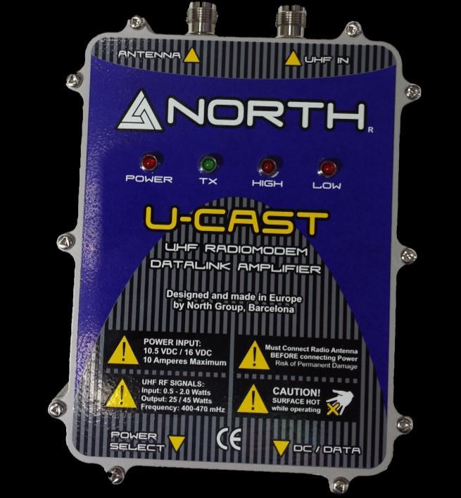 The U-Cast unit should can be used with either the External or Internal Base settings on the SmaRTK receiver, however,