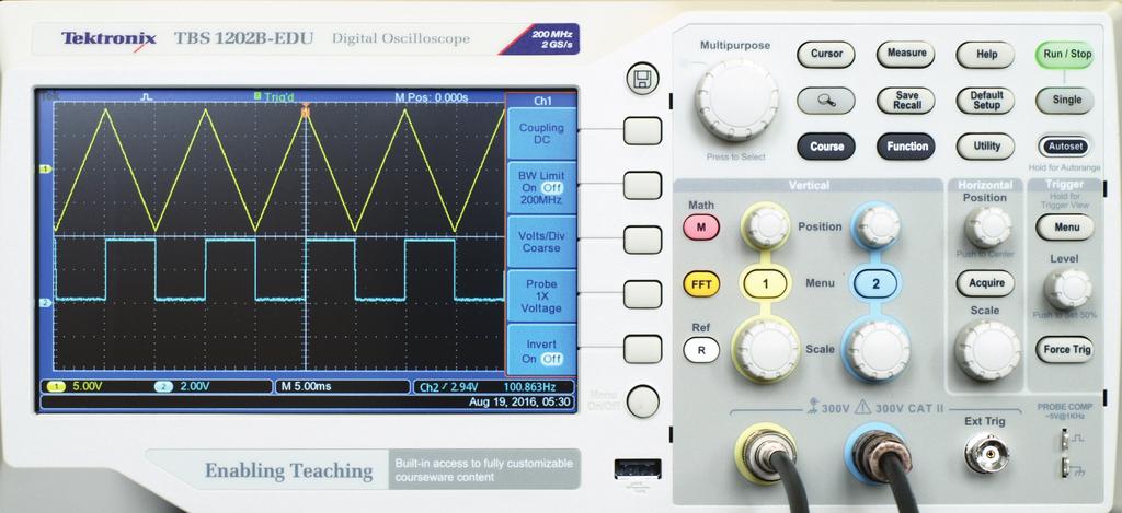The Oscilloscope Vision is the art of seeing things invisible. J. Swift (1667-1745) OBJECTIVE To learn to operate a digital oscilloscope.