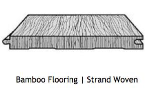 Strand Woven Bamboo Flooring: Strand Woven bamboo floors are made using a unique manufacturing process that is different from all other bamboo flooring types by heating long strands of bamboo, and