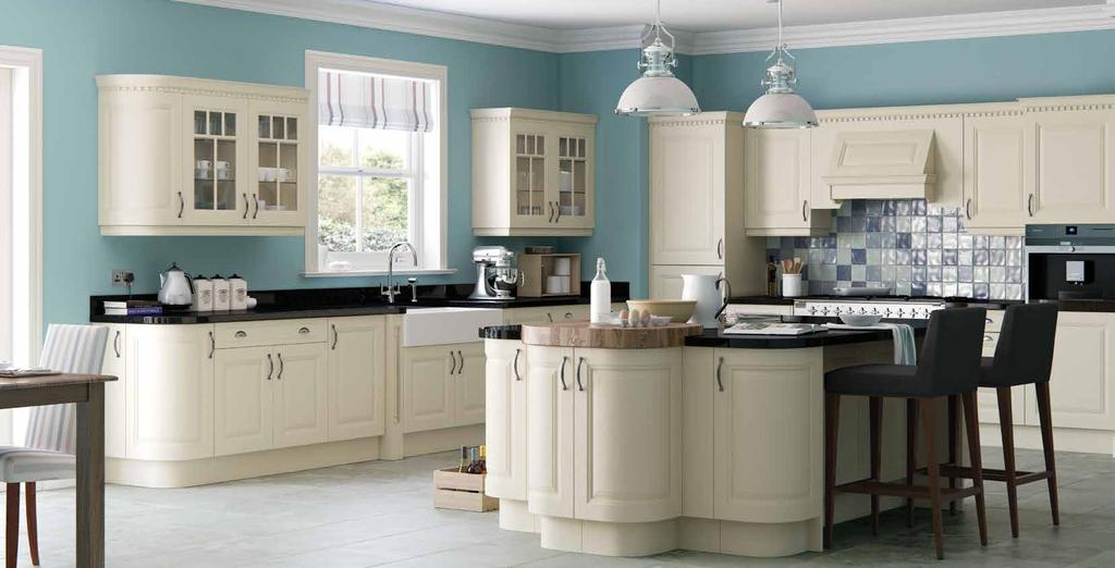 Painted & Stained JEFFERSON Ivory All Jefferson doors, drawerfronts and frames are available in 21 standard paint colours.