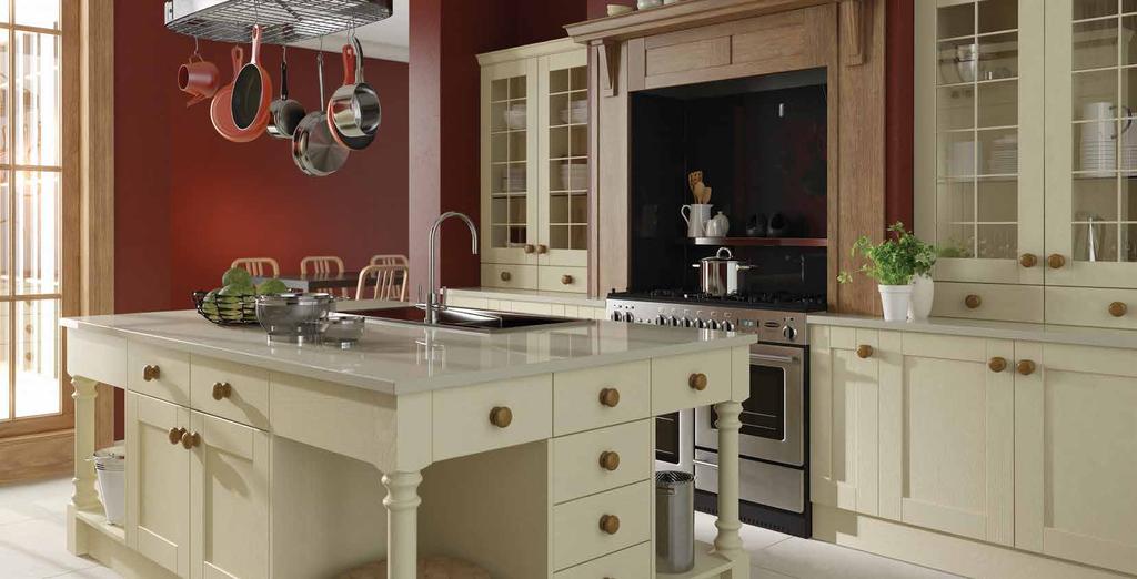 Painted & Stained MADISON Ivory All Madison doors, drawerfronts and frames are available in 21 standard paint colours.