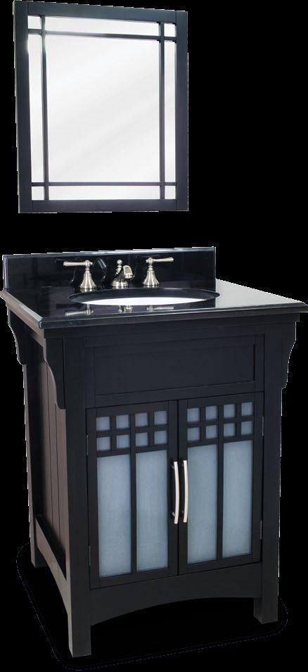 Ming Modern This 28 wide solid wood vanity is inspired classic by Frank Lloyd Wright mixed with an Asian influence