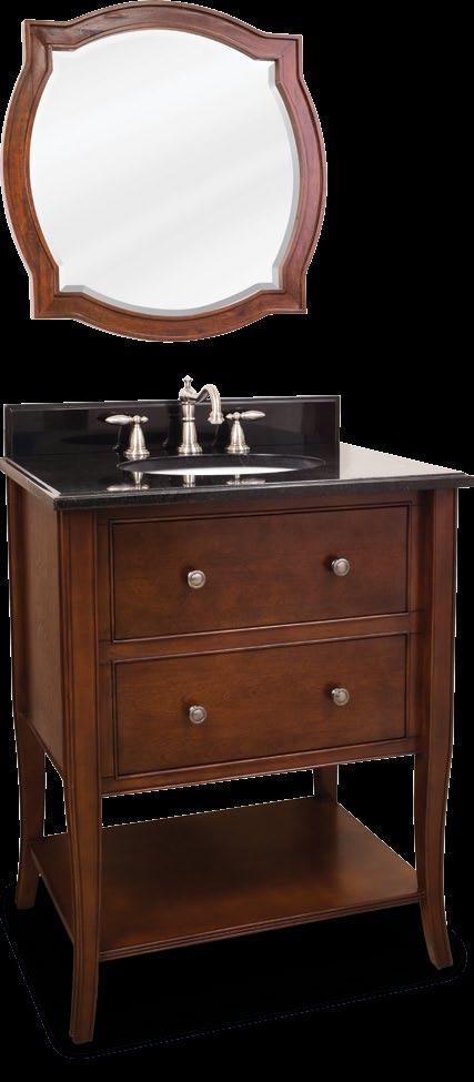 Philadelphia Classic This 28-1/2 solid wood vanity has a rich chocolate brown finish that gives it an updated feel.