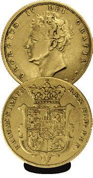 1825-30 George IV Bare Head William Wyon, the Chief Engraver of The Royal Mint, took over the engraving duties, and produced a more flattering portrait of King George IV.