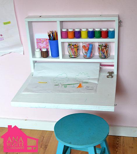 Storage Too! But this desk, when closed, takes up NO floor space, and acts as a chalkboard for playing school.