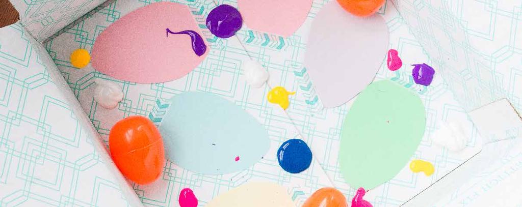 Shake to Make Art box paper paint objects (hard toys/balls) Cut paper into desired shapes (eggs, hearts, shamrocks, stars, etc.). Lay cutouts in the bottom of a box.