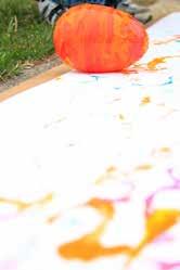 This activity can get messy, try taking it outside if possible, or laying down a sheet first. It s fun to do this on a slight slant if at all possible.