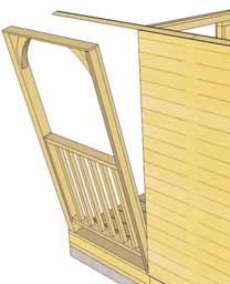28. When both porch sections are completed, lift Right Side Section into place on