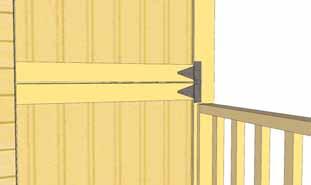Door. When in correct position, secure hinges