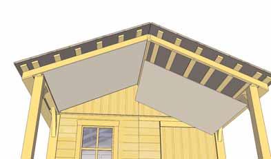 Attach to roof with 2 finishing nails per shingle.