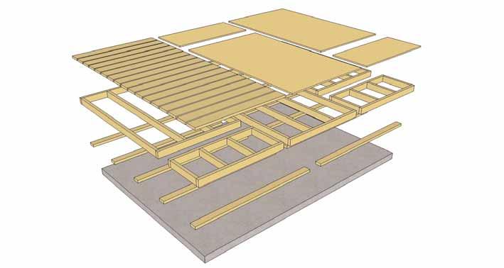 A. Floor Section 5 1/2 Wide Deck Boards (17) Exploded view of all parts necessary to