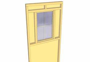 Depending on your preference, you may use a solid or window wall panel in this position. If using a solid wall, make sure panel is facing up.
