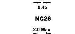 WATCH CRYS- TALS THRU-HOLE TUNING FORK NC5/NC26/NC8 Miniature Packages Low Cost Cold Weld Design Long Term Stability Tight Tolerance STANDARD SPECIFICATIONS Tolerance @ 25ºC Stability Temperature