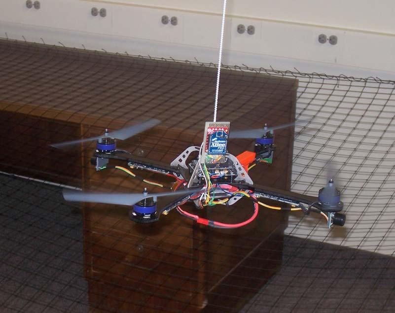 Figure 6-3: The quadrotor in flight with