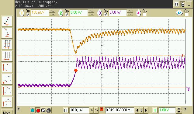 CHAPTER 4: ADAPTIVE INDUCTOR CORE BIASING 43 Output Voltage 10 A i L-ripple = 5A Inductor Current 1 A
