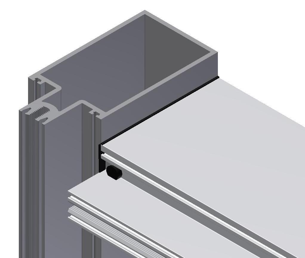Step 16: Attach Horizontal to Vertical (concealed fasteners) Seal perimeter of shear block. Seal the ends of the horizontal that will attach to the vertical mullion.