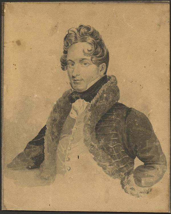 Navy Lieutenant Thomas Sproule, ca. 1820 Robert Auchmuty Sproule (1799-1845) Watercolour on paper, 23.5 x 19.
