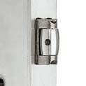 Central locking point with spring latch bevelled on both sides Thanks to its special design, it always guarantees the