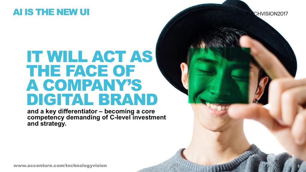 Al IS THE NEW UI IT WILL ACT AS THE FACE OF A COMPANY'S DIGITAL BRAND and a key differentiator -