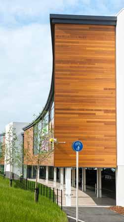 Case Study - Select No.2 Clear & Better Grade Silva Timber supplied over 1100m 2 of Western Red Cedar Cladding for a new Tesco Extra Superstore development.