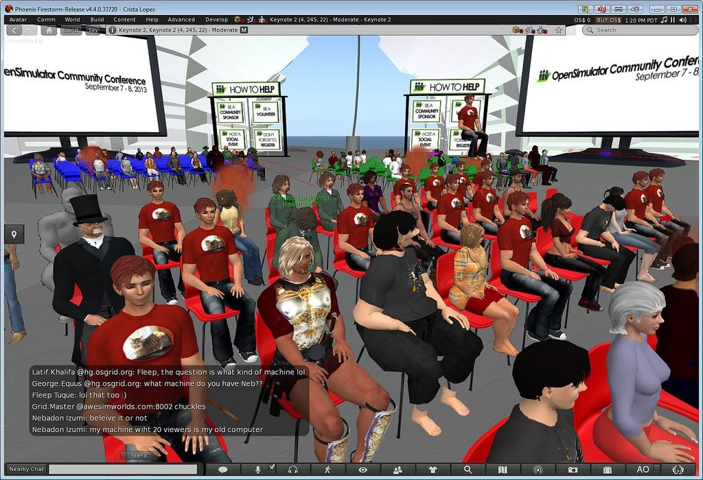 Large group conferences in virtual
