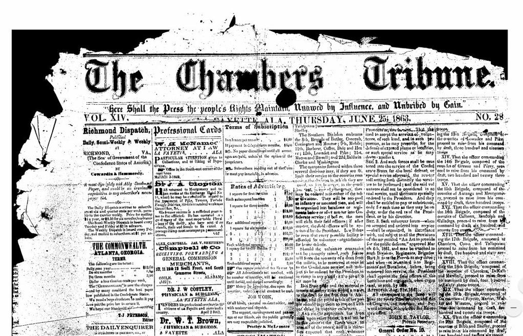 4. Search Newspaper Collections June 30, 1863
