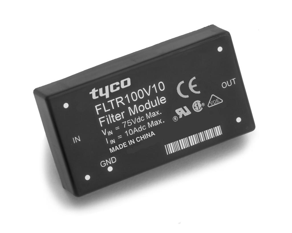 Data Sheet FLTR100V10 Filter Module RoHS Compliant Features Compatible with RoHS EU Directive 200295/EC Compatible in Pb- free or SnPb reflow environment Small size: 51 mm x 28 mm x 12 mm (2.0 in.