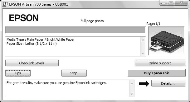 10. Click OK or Print to start printing. This window appears and shows the progress of your print job.