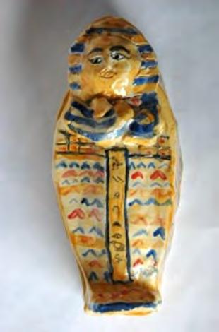 MUMMIES OF THE WORLD: THE EXHIBIT Egyptian Ushabtis Students will create and design their own Egyptian clay Ushabtis, while learning about these small figures and their placement in tombs to act as