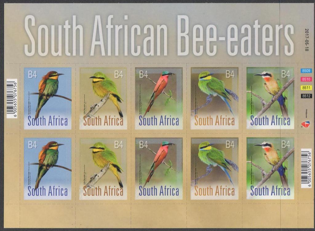 87 Bee Eaters Left to right 87-21 European Bee Eater 87-8 Little Bee Eater 87-23