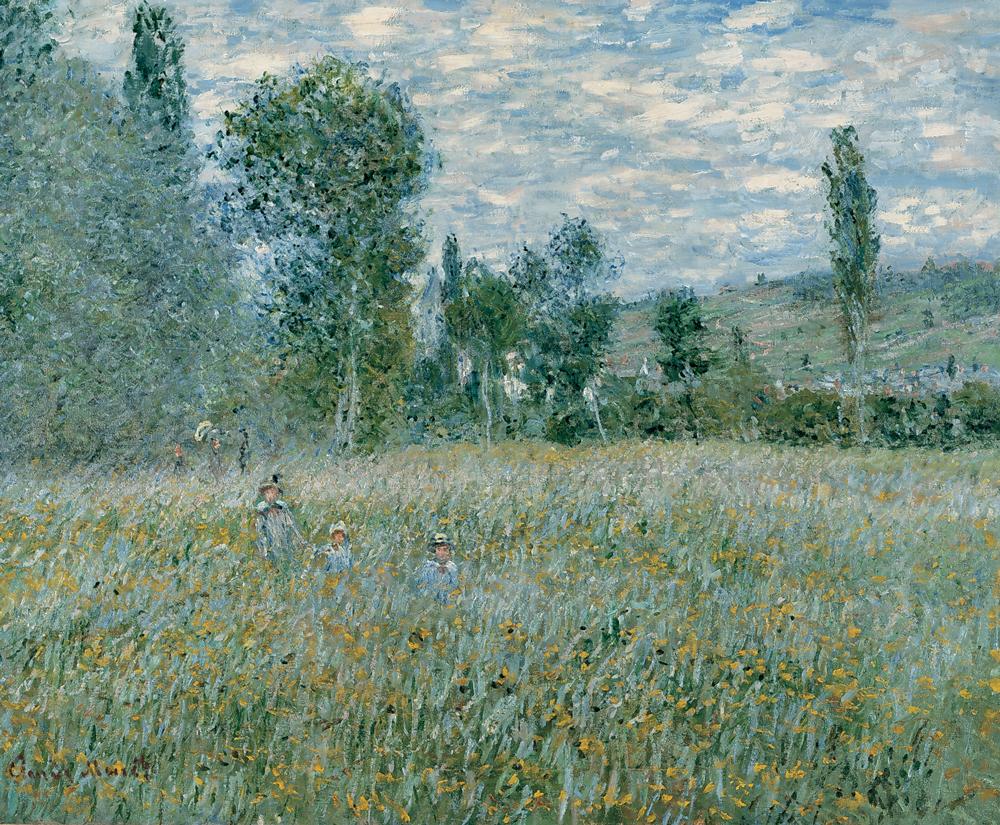 Claude Monet (French, 1840 1926), Across the Meadow (A travers la prairie), 1879 oil