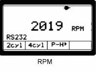 Turn the rotary switch to the RPM position. 2. Press the HELP key and then the F4 key to display regarding rpm measurements 3. Connect the optional inductive pickup as described. 4.