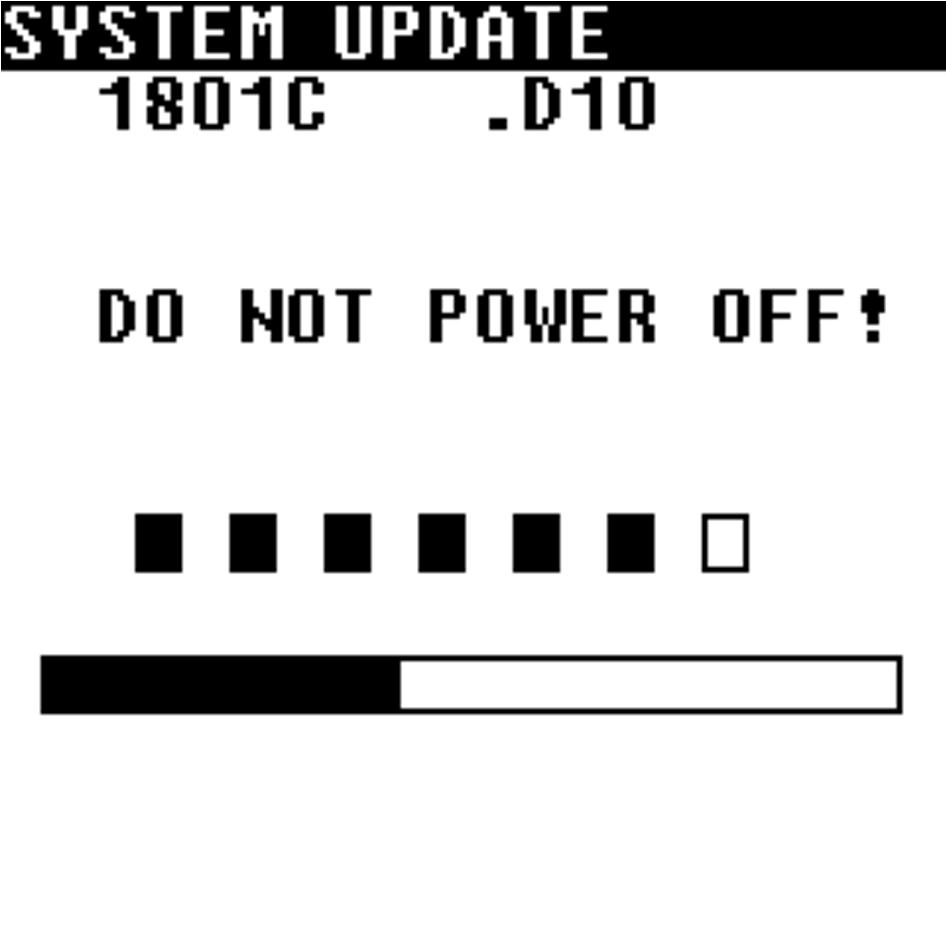 If more than one firmware file is stored to the card, select the desired file. 7. Press [ENT] to start the update. 8.
