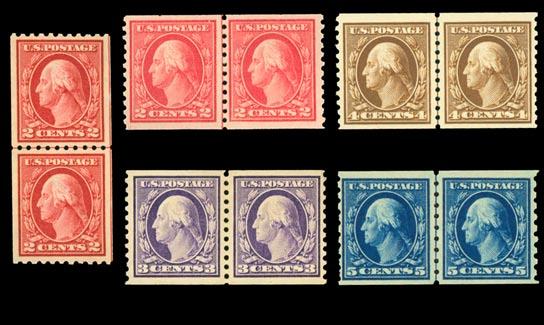 Very bright color, super wide margins, centered EXF. (Cover Photo) 230.00 1161 (421) 50 Violet perf 12 1914 issue. NH, 2006 PFC (444826) states, it is genuine never hinged, reperfed at right.