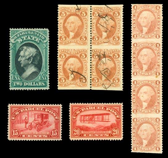 All are NH and centered F-VF or better. (Webphoto) 1512.00 1254 (K9) 18 on 9 Salmon red Shanghai overprint issue. NH, sparkling color, centered VF. (Photo) 160.