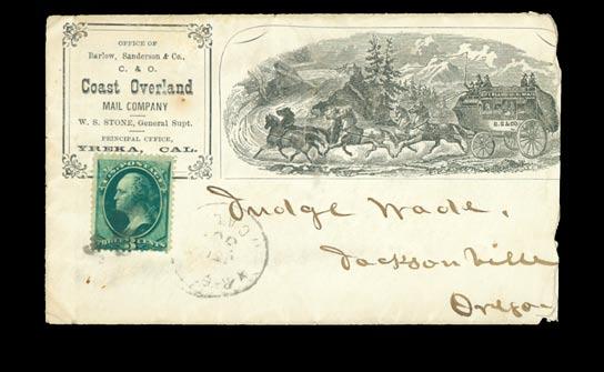 1621 Civil War General McClellan Patriotic cover cancelled in Washington D. C. on November 6, 1862. It has its original letter. (Webphoto) S.B. 40.
